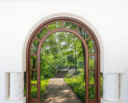 Open Door Arch with Wall Decal