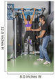 Male & Female Training in Gym Wall Mural