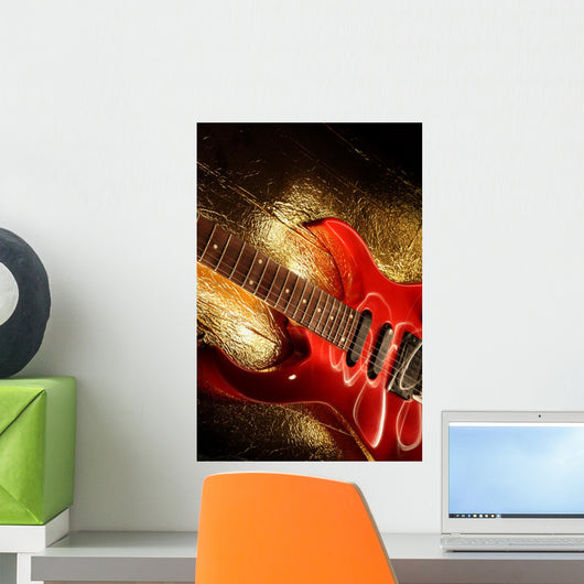 Abstract Guitar Music Theme Wall Mural