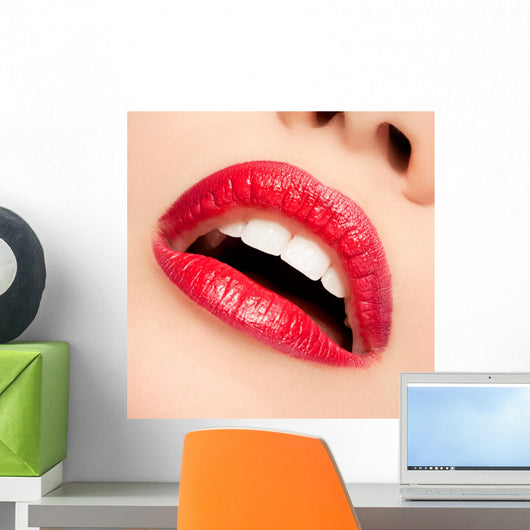 Female mouth Wall Mural