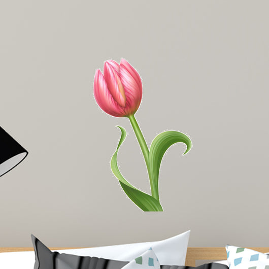 pink tulip flower Wall Decal