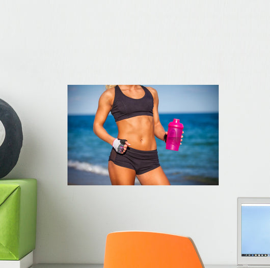 athletic fitness woman Wall Mural