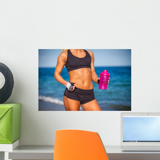 athletic fitness woman Wall Mural