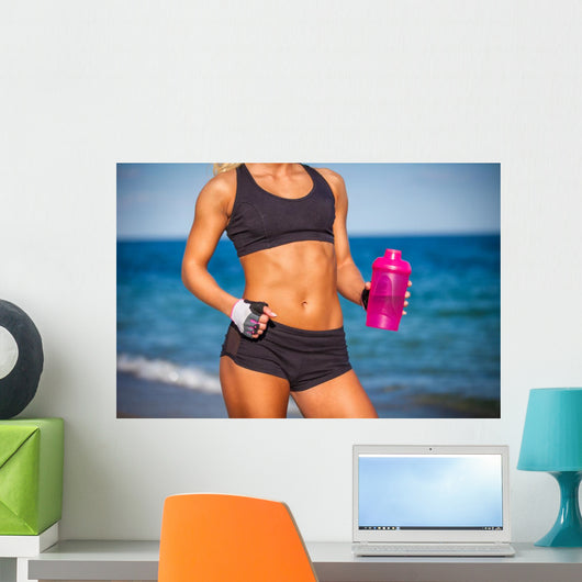 athletic fitness woman Wall Mural