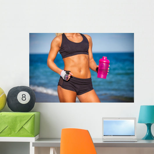athletic fitness woman Wall Mural