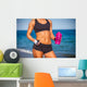 athletic fitness woman Wall Mural