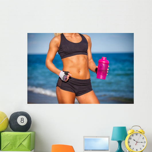 athletic fitness woman Wall Mural