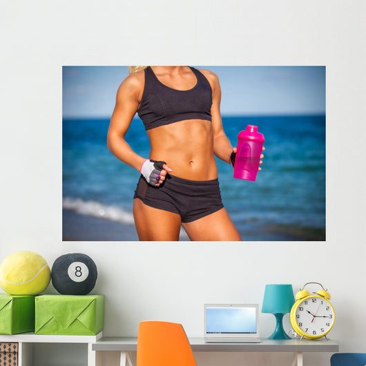 athletic fitness woman Wall Mural