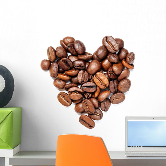 Heart from Coffee Beans Wall Decal