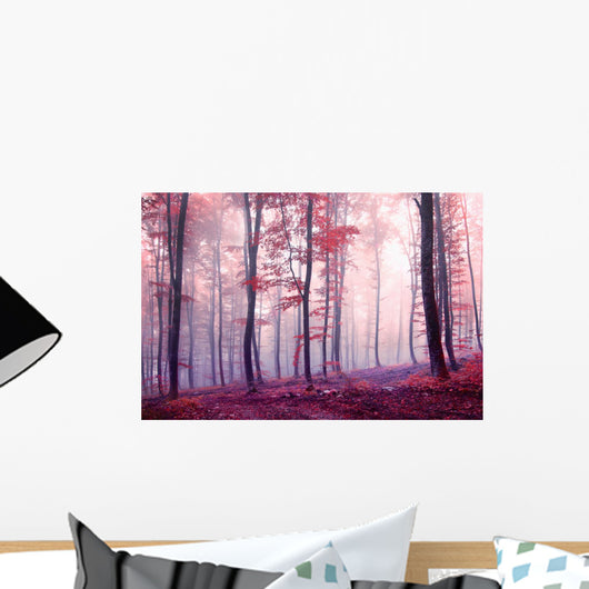 Fantasy autumn color forest Wall Mural