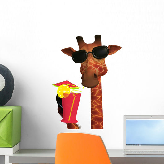 Relaxation Giraffe Wall Decal
