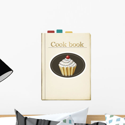 painted cookbook with bookmarks Wall Decal