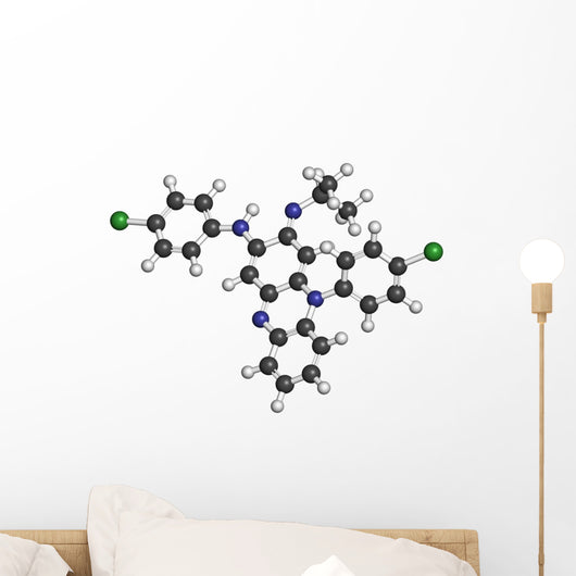Clofazimine Leprosy Drug Molecules. Wall Decal