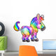 Cartoon Rainbow Zebra Wall Decal