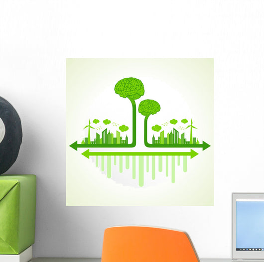 Ecology Concept with Eco Wall Decal