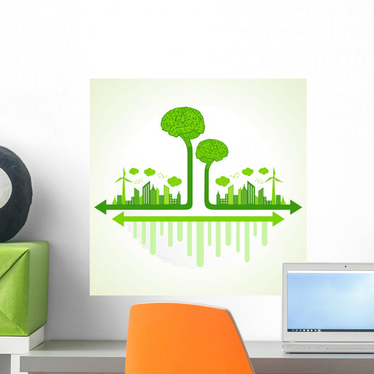 Ecology Concept with Eco Wall Decal