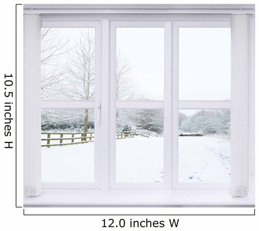 Snow Scene Window Wall Mural