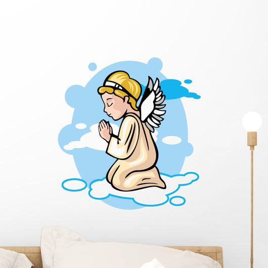 Angel Is Praying Sky Wall Decal
