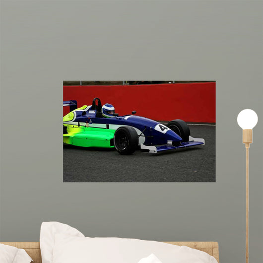 Race Car Driving through Wall Decal