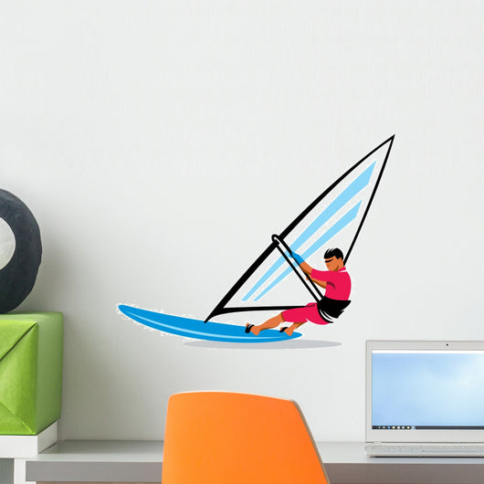 Windsurfing vector sign Wall Decal