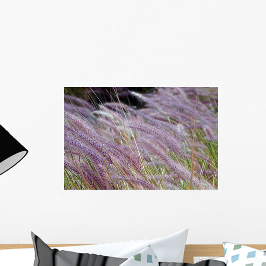 Green Field and Purple Wall Decal