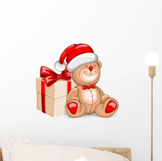 Christmas Bear Toy Wall Decal