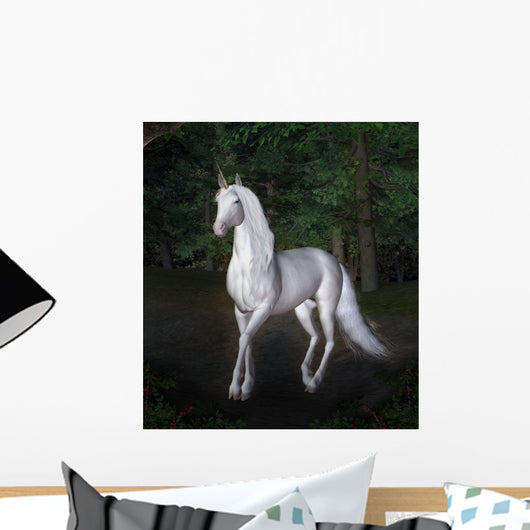 Unicorn Night Forest Wall Decal