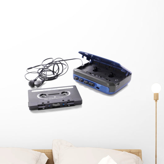 music cassette and walkman Wall Decal