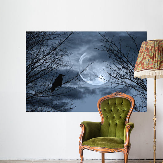 Halloween Background With Spooky Forest Wall Mural