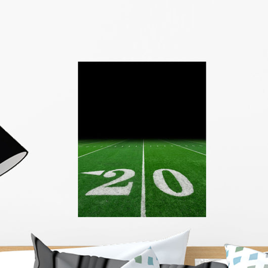 Football field with copy space Wall Mural