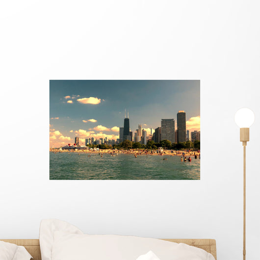 North Avenue beach Chicago Wall Mural