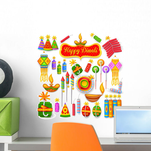 Colorful firecracker for Diwali holiday fun Wall Decal