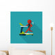 Treadmill Flat Icon with Long Shadow,eps10 Wall Mural