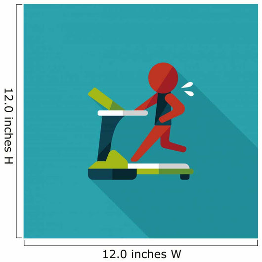 Treadmill Flat Icon with Long Shadow,eps10 Wall Mural