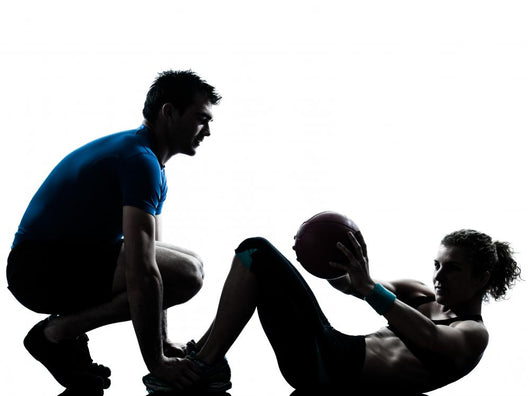 Man Woman Exercising Weights Wall Decal