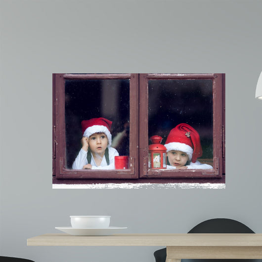 Two Cute Boys Looking Wall Decal