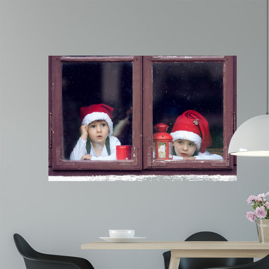 Two Cute Boys Looking Wall Decal