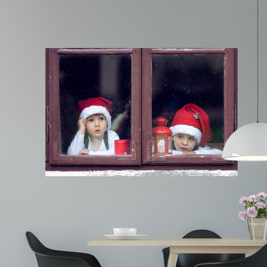 Two Cute Boys Looking Wall Decal