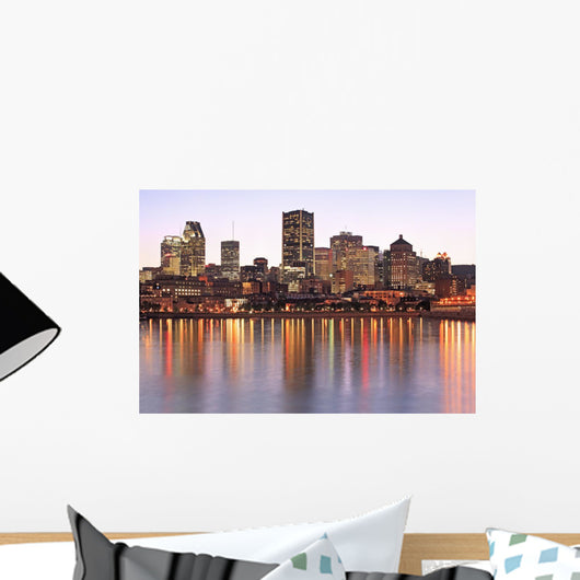 Montreal Skyline Dusk Quebec Wall Decal
