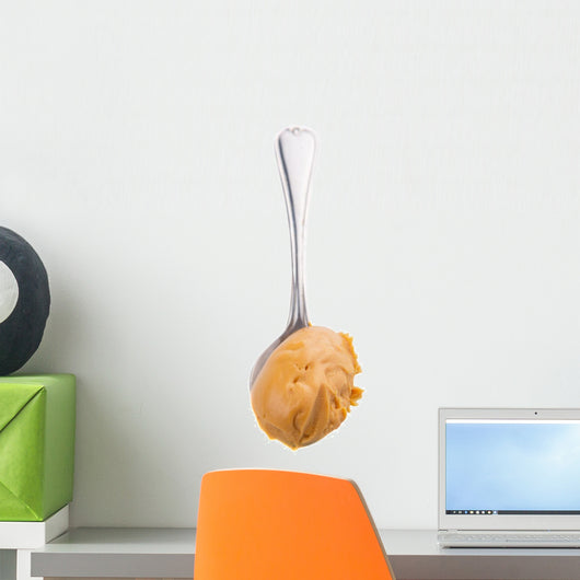 Tea spoon with peanut butter Wall Decal