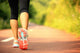 Young Fitness Woman Legs Walking On Forest Trail Wall Decal