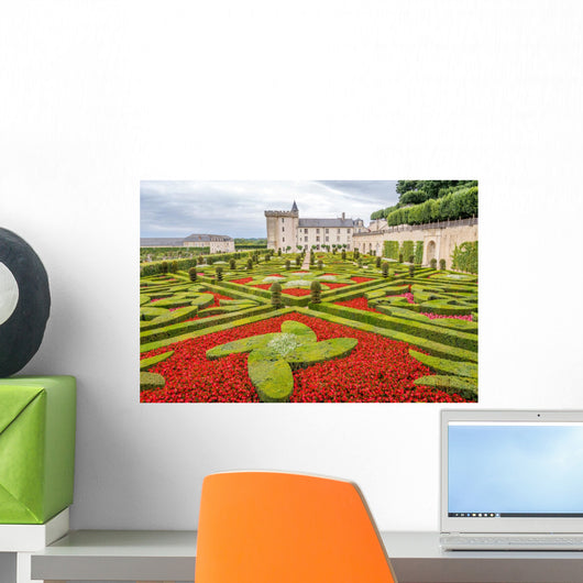 Garden with Chateau Villandry Wall Mural