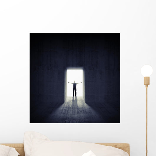 Abstract glowing door Wall Mural