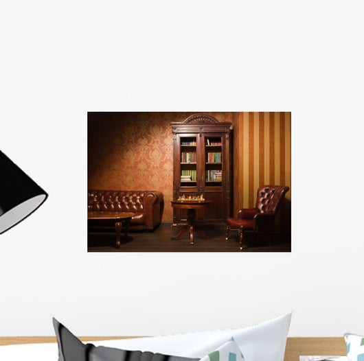 Classical library room Wall Mural