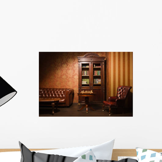 Classical library room Wall Mural