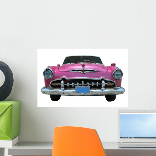 Pink Classic Car Cuba Wall Decal