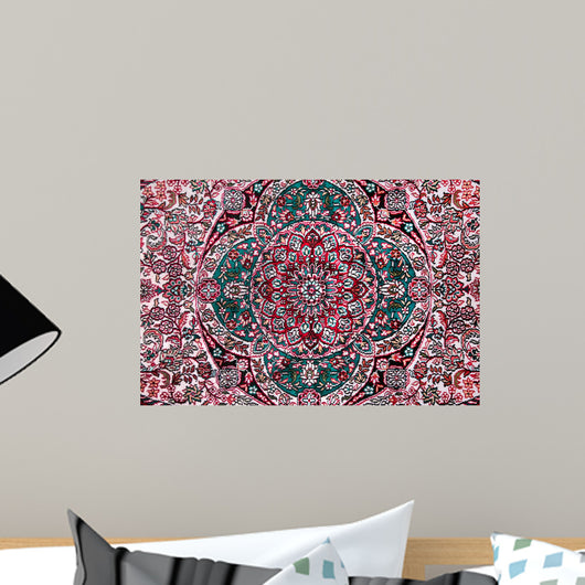 Carpet with Floral Ornament Wall Decal