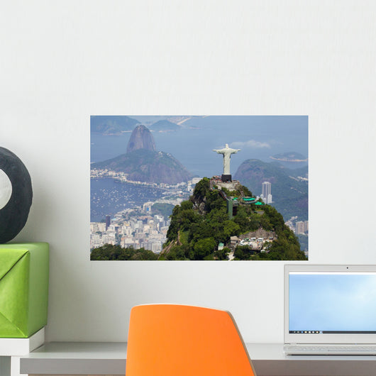Aerial Christ Redeemer Wall Decal
