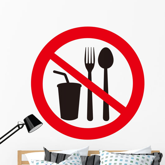 No eat and drink signs Wall Decal