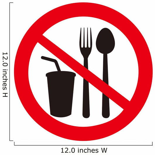 No eat and drink signs Wall Decal